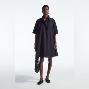 COS A-Line Navy Mini Shirt Dress in Sz 4